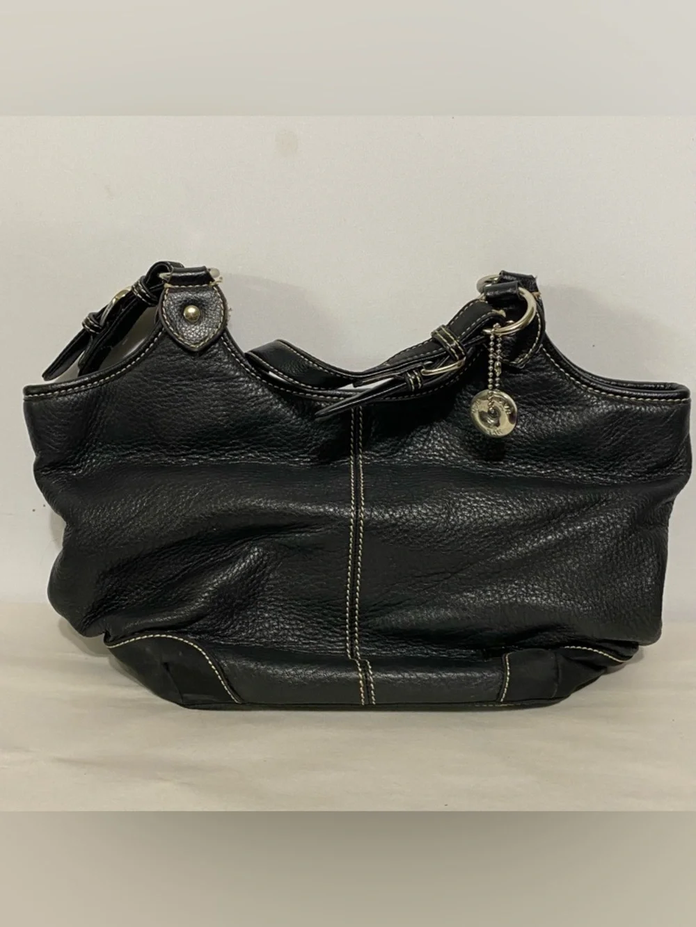 The Sak Soft Black Leather Tote Shoulder Bag Handbag